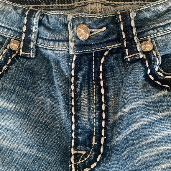 Miss Me boyfriend JEANS women’s DISTRESSED cropped capri 27 crops JPB5014 - Picture 3 of 10